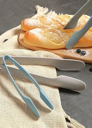 Kitchen Tongs Set of 3, Plastic Serving Tongs in 3 Sizes, 250 mm, 215 mm and 185 mm, for Salad, BBQ and Buffet Serving