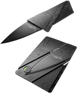 Cardsharp 2.0 Credit Card Folding Knife 7.6cm Stainless Steel Blade Ultra-Thin 2.2mm Black