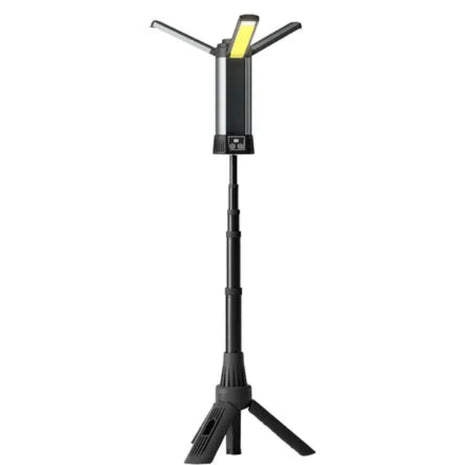 LED Work Light 2000 Lumen with Telescopic Folding Tripod – USB-C Rechargeable, 6000 mAh Battery, 10 Modes, 113cm Adjustable Height