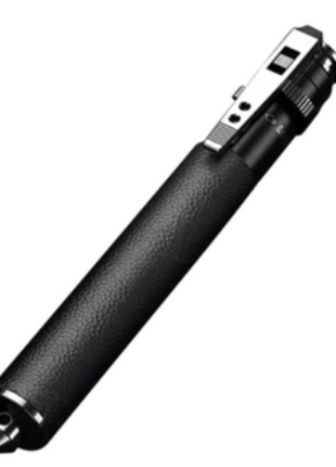 Expandable Baton 58 cm – Compact Aluminium Spring Auto-Extend – Matte Black Retractable Cane with Holster