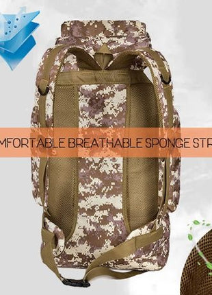 80L Tactical Hiking Backpack – Waterproof 600D Oxford