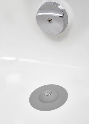 2-in-1 Silicone Sink Drain Stopper & Hair Catcher Universal Bathtub Plug 10cm Leak-Proof Pink