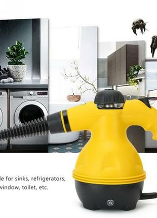 Multipurpose Handheld Steam Cleaner with 9-Piece Accessory Set, ABS Plastic Body