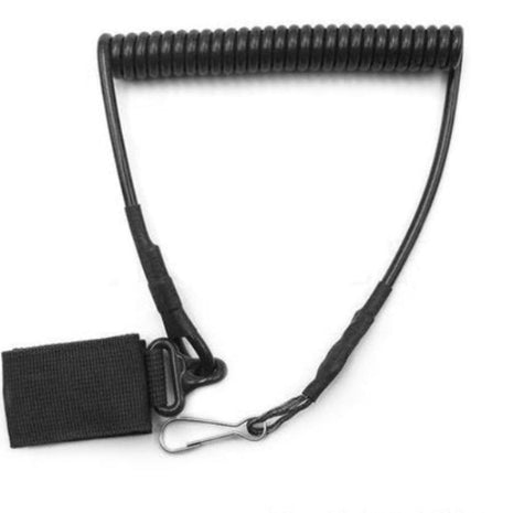 Tactical Spring Lanyard >1.5 m Stretch Coiled Cable Retention Strap