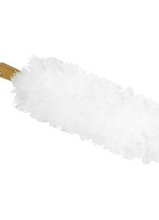 Microfiber Feather Duster  – Washable Bendable Dusting Wand with Bamboo Handle White