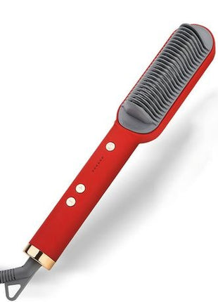 Hair Straightener Brush 45W Ceramic Ionic Heated Comb with 6 Temp Settings, Anti-Frizz, Dual Voltage