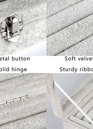 Velvet Jewellery Storage Box – Ring, Earring & Bracelet Organiser