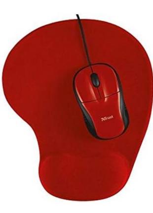 Mouse Pad Gel Wrist Support – Ergonomic Comfort, Non-Slip PU Base, Smooth Fabric –Red