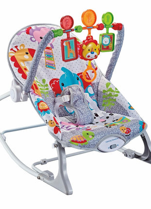 Infant-to-Toddler Rocker Chair 18kg – Soothing Vibration & Musical Toy Bar – Multicolour HW602