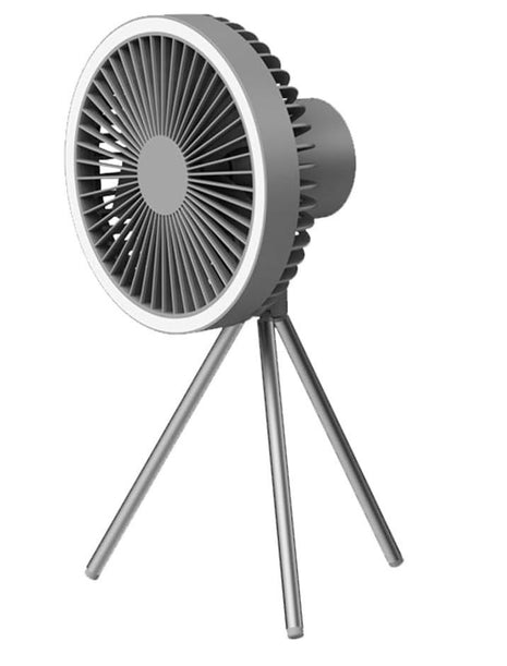 Portable Tripod Fan with LED Light 10000mAh – ABS – USB-C Rechargeable & Hanging Hook