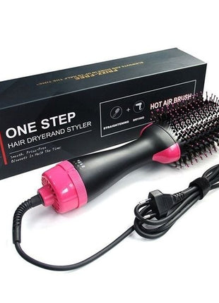 One Step Hair Dryer & Volumizer 1000W with Ionic Ceramic Oval Brush – Black & Pink
