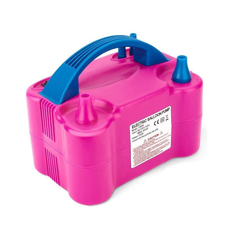 Electric Balloon Pump 600W Dual Nozzle | Manual/Auto Modes | Fast Inflation for Latex Balloons | Rose Red