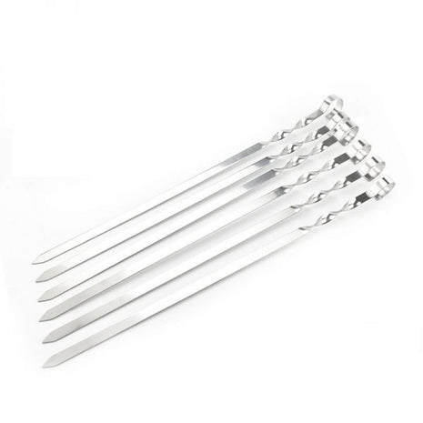 Stainless Steel Utility Hooks 38cm OR 48cm  – Rustproof with Anti-Skid Handle – Silver (6/10 Pack)