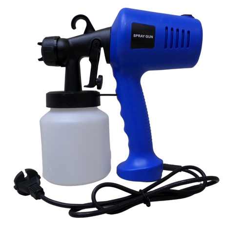 Electric Paint Spray Gun 400W 800mL Plastic Body Adjustable Flow & Speed Blue