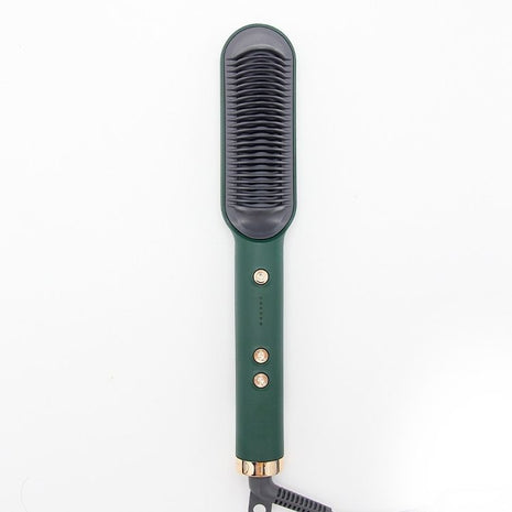 Hair Straightener Brush 45W Ceramic Ionic Heated Comb with 6 Temp Settings, Anti-Frizz, Dual Voltage