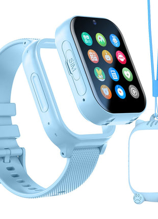 Kids 4G Smartwatch with GPS Tracker, 1.83" HD Screen, SOS, Waterproof, Video Call – Blue