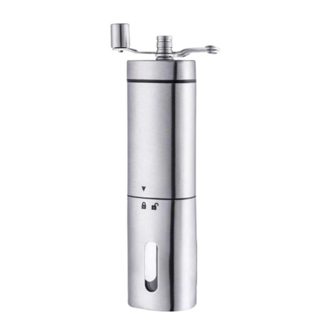 Manual Coffee Grinder Stainless Steel with Silent Ceramic Burr – Portable Hand Crank