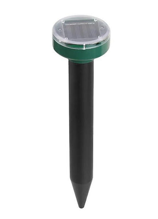Solar Powered Mole & Rodent Repeller Spikes – 2‑Pack, Sonic + Vibration for Yard/Garden, Covers ~5 000 sq ft Each – Weather‑Resistant Green