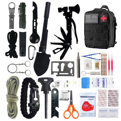 25-Piece Tactical First Aid Kit – MOLLE Rip-Away Outdoor Medical Bag – 900D Polyester Compact Emergency Pouch