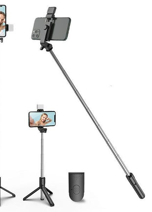 Selfie Stick Tripod 71cm Stainless Steel – Wireless Bluetooth Remote + LED Fill Light