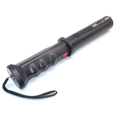 Self Defense Flashlight Stun Gun 4000kV – LED Light + Loud Alarm – Rechargeable Personal Security Tool – Black 809