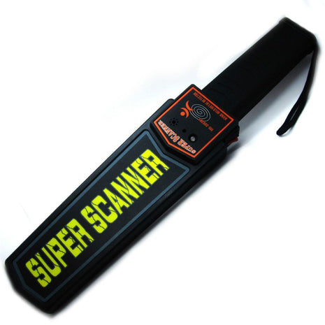 Handheld Metal Detector Wand – 400 mm × 80 mm, Adjustable Sensitivity, Dual Alarm – Black