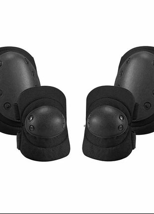 Tactical Knee & Elbow Pad Set – High‑Impact EVA & Rubber Composite Caps – Adjustable Strap Fit – Black
