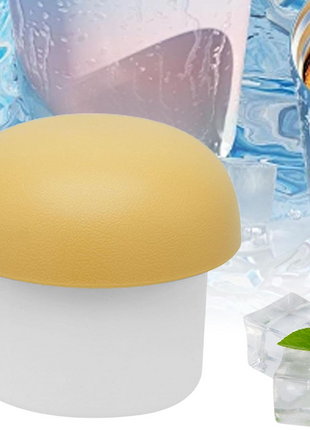 Small Silicone Ice Cube Tray With Lid, 60-Cube Easy Release Ice Cup Mold Yellow White