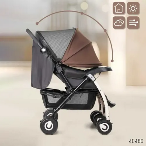 Twin Baby Stroller Side-by-Side with Reclining Seats, Shock-Absorbing Wheels, Foldable Lightweight Frame, Up to 40kg Capacity
