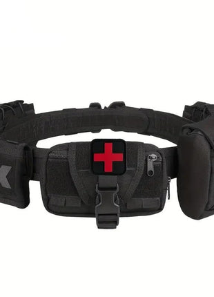 7-in-1 Tactical Battle Belt 1000D Nylon with Quick Release Buckle, Heavy Duty MOLLE Utility Belt for Police Military Outdoor