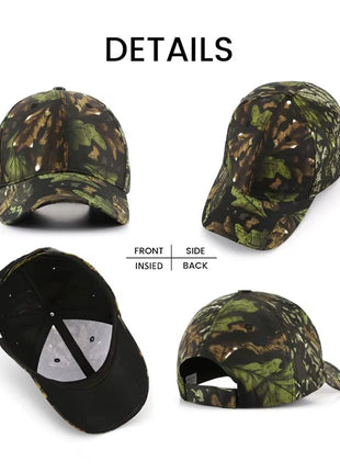 Outdoor Camouflage Hunting Cap – Tactical Military Style Baseball/Safari Sun Fishing Hat