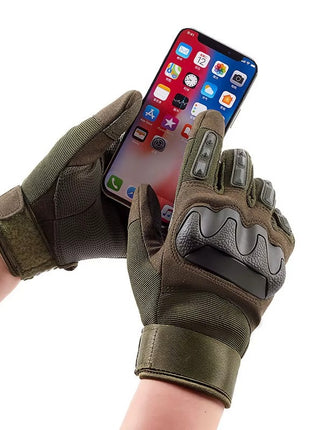 Tactical Gloves Full Finger – Microfibre Outdoor Protection Gloves with Touchscreen Tips
