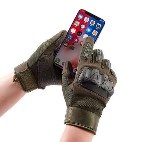 Tactical Gloves Full Finger – Microfibre Outdoor Protection Gloves with Touchscreen Tips