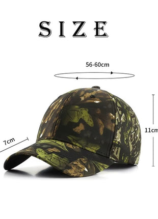 Outdoor Camouflage Hunting Cap – Tactical Military Style Baseball/Safari Sun Fishing Hat