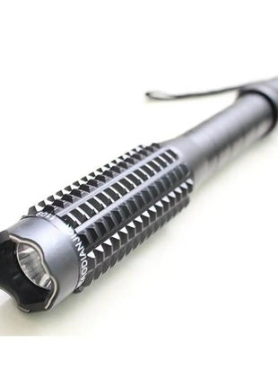 Self‑Defense Studded Baton Stun Gun Flashlight – 3000 kV, Rechargeable Aluminium Alloy Torch, Compact 37 × 4 × 4 cm