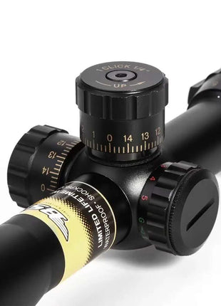 Riflescope 4-16x44 Adjustable Optic Sight Aluminium Body - Illuminated Reticle Black Tactical Scope