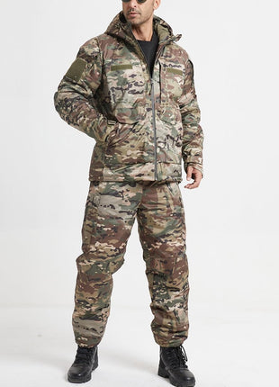 Men's Hunting Suit Winter Fleece Softshell Set – Waterproof Tactical Outdoor 2-Piece