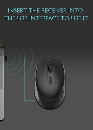 Wireless Rechargeable Mouse – Silent Click – Dual USB & Bluetooth – 1600 DPI