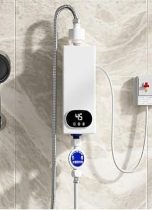 3500W Instant Electric Water Heater with Shower Head, Digital Display, IPX4, 110–220V AC, 3-Second Heat