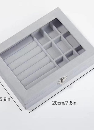 Velvet Jewellery Storage Box – Ring, Earring & Bracelet Organiser