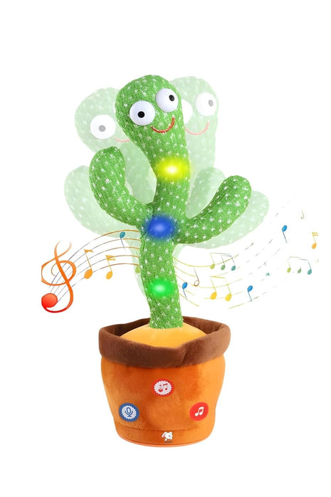 Dancing Cactus Toy with LED Lights and Voice Recording – Plush Musical Entertainment for Toddlers