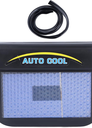 Auto Cool Solar Car Fan Window Vent – Heat Exhaust Ventilation Unit – Black ABS – Sun-Powered Interior Cooling