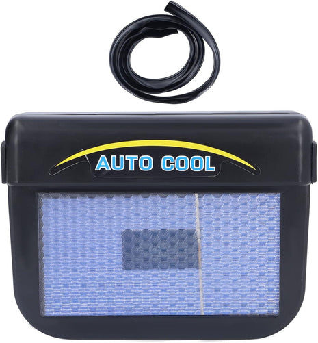 Auto Cool Solar Car Fan Window Vent – Heat Exhaust Ventilation Unit – Black ABS – Sun-Powered Interior Cooling