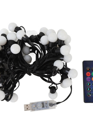 RGB String Lights – USB LED Strip with Remote & App – Multicolor Water resistant PC Globe