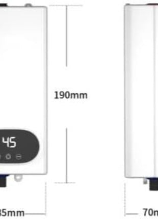 3500W Instant Electric Water Heater with Shower Head, Digital Display, IPX4, 110–220V AC, 3-Second Heat