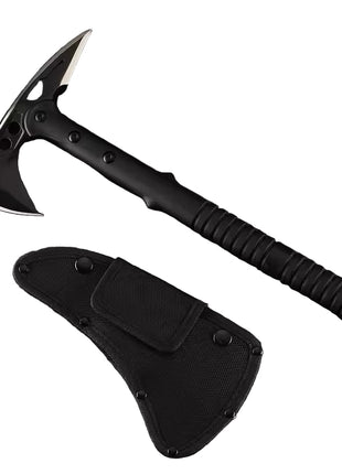 Outdoor Camping Axe 19 cm × 40 cm – 440 Stainless Steel Double‑Blade, Black