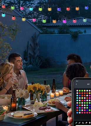 RGB String Lights – USB LED Strip with Remote & App – Multicolor Water resistant PC Globe