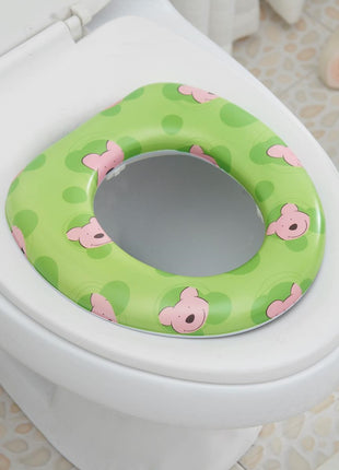 Toddler Potty Training Seat with Handles – Cushioned Toilet Trainer for Kids – Soft Padded with Wall Hook – Assorted Animal Designs