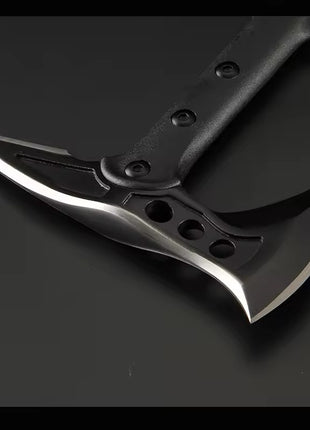Outdoor Camping Axe 19 cm × 40 cm – 440 Stainless Steel Double‑Blade, Black