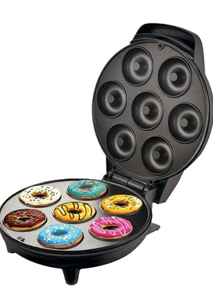 1000W Non-Stick 7-Cavity Donut Maker with Cool-Touch Housing and Indicator Lights for Home Baking